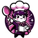 The YouTheChef Logo of a young aspiring chef holding his spoon and cookbook, ready to conquer the food of the world!